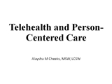 telehealth and person-centered cate